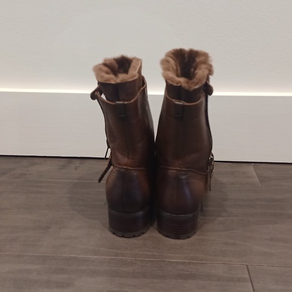 Rudsak Women's Leather, Fashionable and Warm Boots - Brown color - Picture 5 of 8